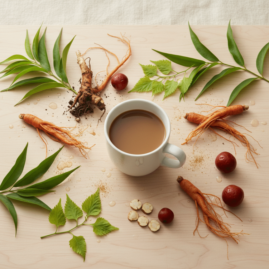 Vitamax DoubleShot Energy Coffee blend with Tongkat Ali and Ginseng, offering discreet, natural herbal support for erectile dysfunction and libido